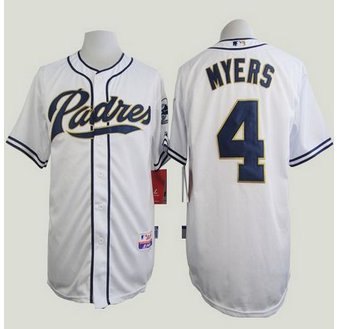San Diego Padres #4 Wil Myers White Cool Base Stitched Baseball Jersey San Diego Padres #4 Wil Myers White Cool Base Stitched Baseball Jersey