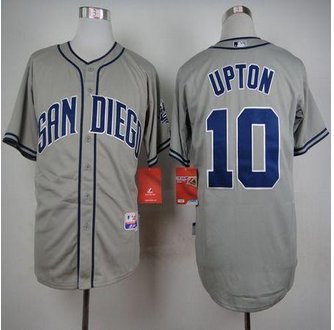 San Diego Padres #10 Justin Upton Grey Cool Base Stitched Baseball Jersey San Diego Padres #10 Justin Upton Grey Cool Base Stitched Baseball Jersey