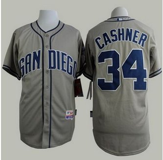 San Diego Padres #34 Andrew Cashner Grey Cool Base Stitched Baseball Jersey San Diego Padres #34 Andrew Cashner Grey Cool Base Stitched Baseball Jersey