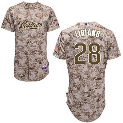 San Diego Padres #28Rymer Liriano Authentic Personalized Alternate Camo Jersey
