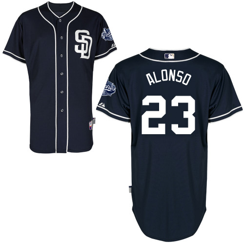 San Diego Padres #23Yonder Alonso Authentic Personalized Alternate Blue Jersey