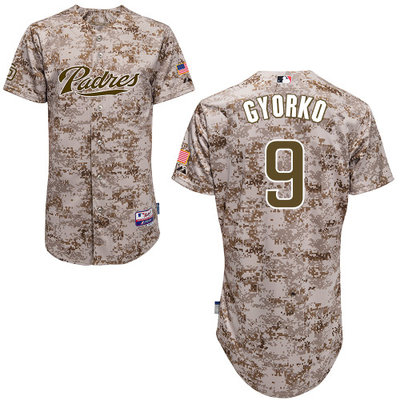 San Diego Padres #9 Jedd Gyorko Authentic Personalized Alternate Camo Jersey