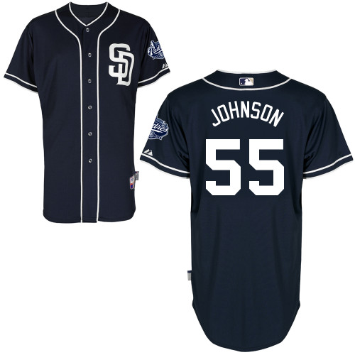 San Diego Padres #55Josh Johnson Authentic Personalized Alternate Blue Jersey San Diego Padres #55Josh Johnson Authentic Personalized Alternate Blue Jersey