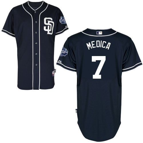 San Diego Padres #7Tommy Medica Authentic Personalized Alternate Blue Jersey San Diego Padres #7Tommy Medica Authentic Personalized Alternate Blue Jersey