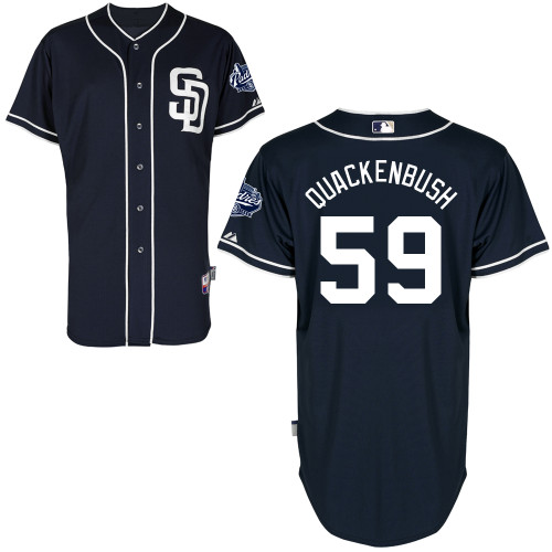 San Diego Padres #59Kevin Quackenbush Authentic Personalized Alternate Blue Jersey San Diego Padres #59Kevin Quackenbush Authentic Personalized Alternate Blue Jersey