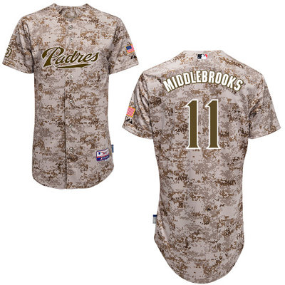 San Diego Padres #11Will Middlebrooks Authentic Personalized Alternate Camo Jersey San Diego Padres #11Will Middlebrooks Authentic Personalized Alternate Camo Jersey