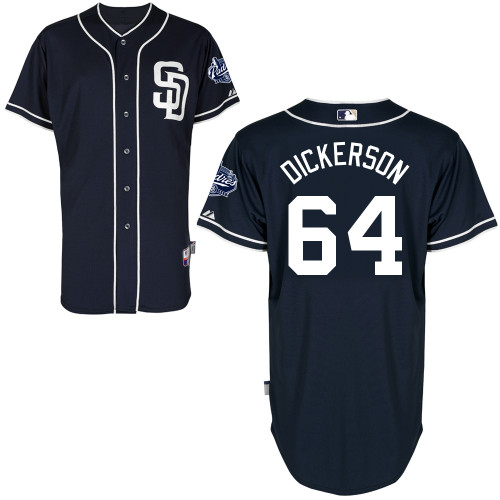 San Diego Padres #64 Alex Dickerson Authentic Personalized Alternate Blue Jersey San Diego Padres #64 Alex Dickerson Authentic Personalized Alternate Blue Jersey