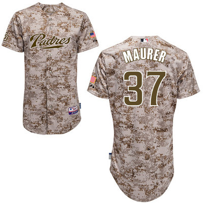San Diego Padres #37Brandon Maurer Authentic Personalized Alternate Camo Jersey San Diego Padres #37Brandon Maurer Authentic Personalized Alternate Camo Jersey