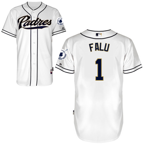 San Diego Padres #1 irving Falu Authentic Personalized Home White Jersey San Diego Padres #1 irving Falu Authentic Personalized Home White Jersey
