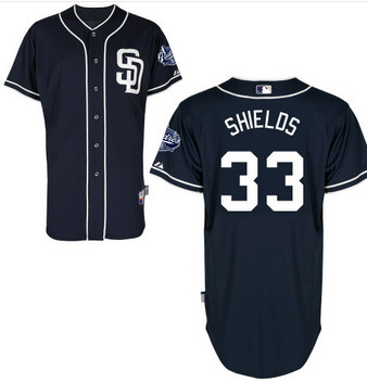 San Diego Padres 33# James Shields black Jersey branco azul Camo da Base costurado San Diego Padres 33# James Shields black Jersey branco azul Camo da Base costurado