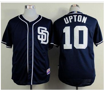 San Diego Padres #10 Justin Upton Dark Blue Alternate 1 Cool Base Stitched Baseball Jersey San Diego Padres #10 Justin Upton Dark Blue Alternate 1 Cool Base Stitched Baseball Jersey