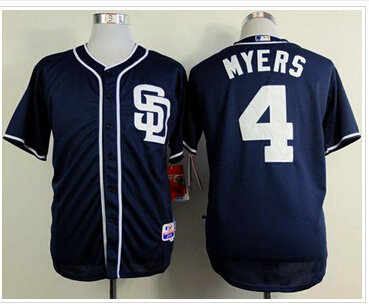 San Diego Padres #4 Wil Myers Dark Blue Alternate 1 Cool Base Stitched Baseball Jersey San Diego Padres #4 Wil Myers Dark Blue Alternate 1 Cool Base Stitched Baseball Jersey