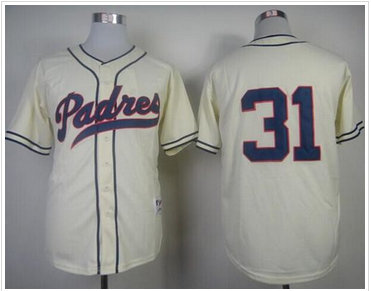 San Diego Padres #31 Dave Winfield Cream 1948 Turn Back The Clock Baseball Jersey