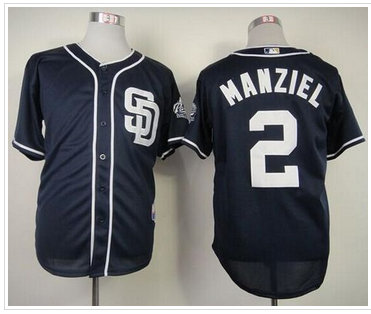 San Diego Padres #2 Johnny Manziel Navy Blue Cool Base Jersey San Diego Padres #2 Johnny Manziel Navy Blue Cool Base Jersey