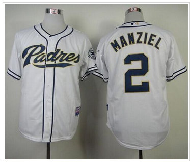 San Diego Padres #2 Johnny Manziel White Cool Base Jersey