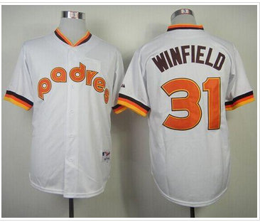 San Diego Padres #31 Dave Winfield White 1984 Turn Back The Clock Stitched Baseball Jersey San Diego Padres #31 Dave Winfield White 1984 Turn Back The Clock Stitched Baseball Jersey