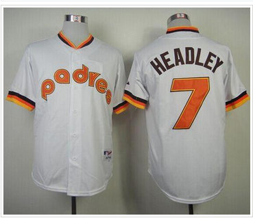 San Diego Padres #7 Chase Headley White 1984 Turn Back The Clock Stitched Baseball Jersey San Diego Padres #7 Chase Headley White 1984 Turn Back The Clock Stitched Baseball Jersey
