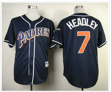 San Diego Padres #7 Chase Headley Navy Blue 1998 Turn Back The Clock Baseball Jersey San Diego Padres #7 Chase Headley Navy Blue 1998 Turn Back The Clock Baseball Jersey