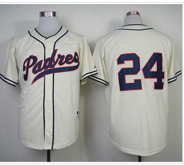 San Diego Padres #24 Cameron Maybin Cream 1948 Turn Back The Clock Stitched Baseball Jersey San Diego Padres #24 Cameron Maybin Cream 1948 Turn Back The Clock Stitched Baseball Jersey