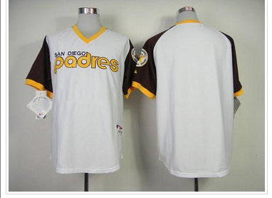 San Diego Padres Blank White 1978 Turn Back The Clock Baseball Jersey