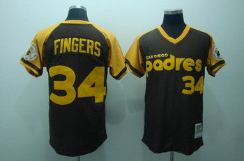 ROLLIE FINGERS San Diego Padres 1978 Cooperstown Throwback Brown Jersey ROLLIE FINGERS San Diego Padres 1978 Cooperstown Throwback Brown Jersey