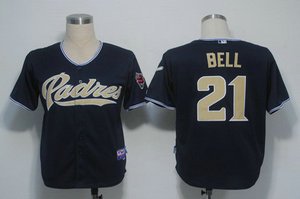 San Diego Padres 21 Bell Dark Blue Cool Base Jersey San Diego Padres 21 Bell Dark Blue Cool Base Jersey
