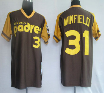 San Diego Padres 31# Winfield Coffee M&N Jerseys San Diego Padres 31# Winfield Coffee M&N Jerseys