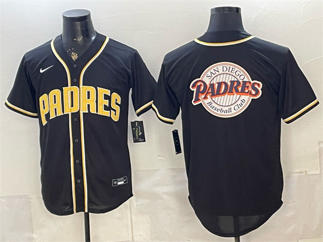 Men's San Diego Padres Team Big Logo 2026 Fashion Replica Black Out Stitched Baseball Jerseys Men's San Diego Padres Team Big Logo 2026 Fashion Replica Black Out Stitched Baseball Jerseys