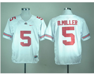 NEW Ohio State Buckeyes Baxton Miller 5 White College Football Jerseys