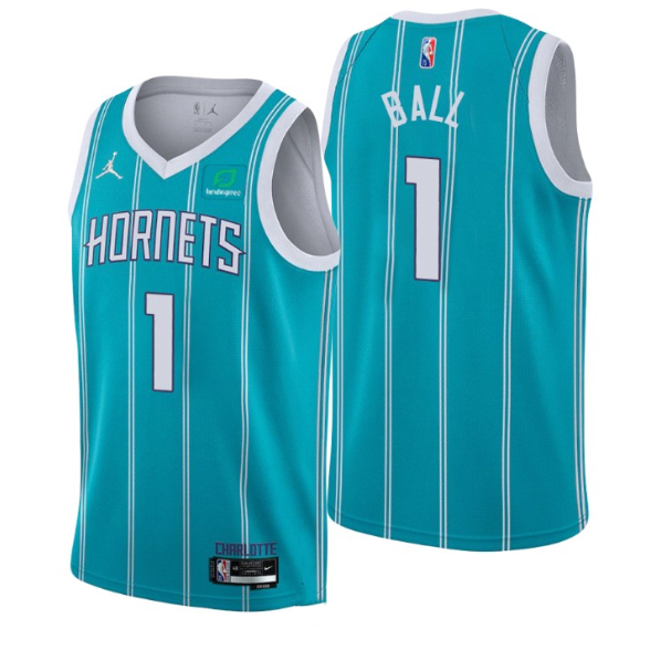 Men's Charlotte Hornets #1 LaMelo Ball Teal 2022-23 Icon Edition Stitched Basketball Jersey Men's Charlotte Hornets #1 LaMelo Ball Teal 2022-23 Icon Edition Stitched Basketball Jersey