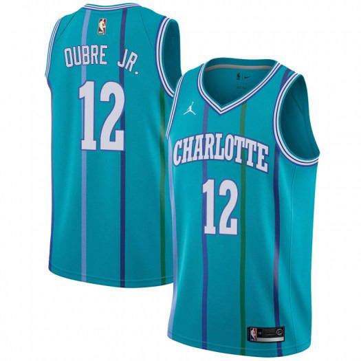 Nike Hornets #12 Kelly Oubre Jr. Aqua NBA Jordan Swingman Hardwood Classics Jersey Nike Hornets #12 Kelly Oubre Jr. Aqua NBA Jordan Swingman Hardwood Classics Jersey