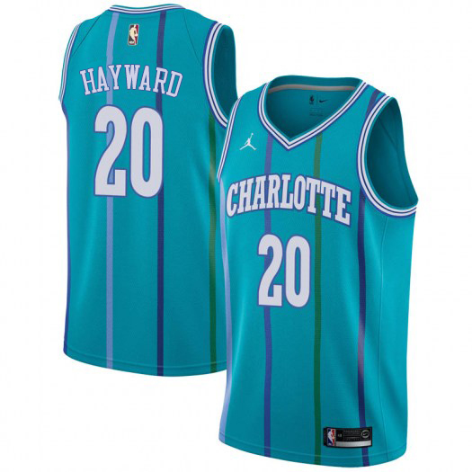 Nike Hornets #20 Gordon Hayward Aqua NBA Jordan Swingman Hardwood Classics Jersey Nike Hornets #20 Gordon Hayward Aqua NBA Jordan Swingman Hardwood Classics Jersey