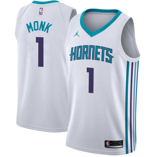Nike Hornets #1 Malik Monk White NBA Jordan Swingman Association Edition Jersey Nike Hornets #1 Malik Monk White NBA Jordan Swingman Association Edition Jersey