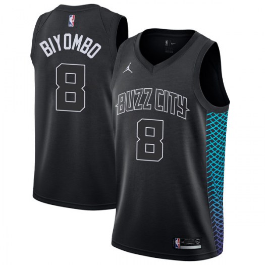 Nike Hornets #8 Bismack Biyombo Black NBA Jordan Swingman City Edition Jersey Nike Hornets #8 Bismack Biyombo Black NBA Jordan Swingman City Edition Jersey
