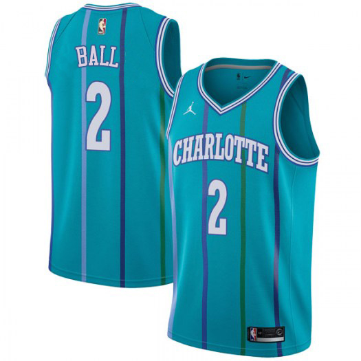 Nike Hornets #2 LaMelo Ball Aqua NBA Jordan Swingman Hardwood Classics Jersey Nike Hornets #2 LaMelo Ball Aqua NBA Jordan Swingman Hardwood Classics Jersey