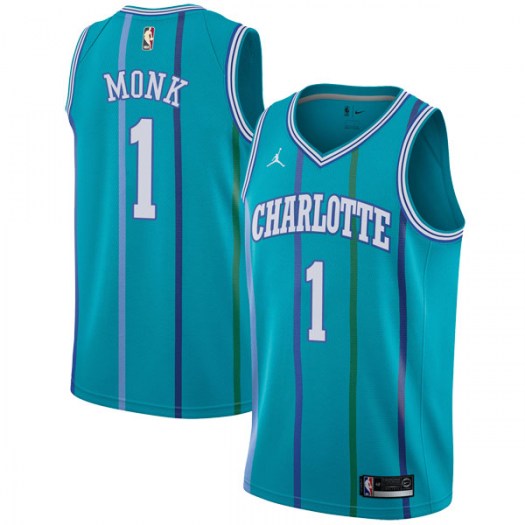 Nike Hornets #1 Malik Monk Aqua NBA Jordan Swingman Hardwood Classics Jersey Nike Hornets #1 Malik Monk Aqua NBA Jordan Swingman Hardwood Classics Jersey