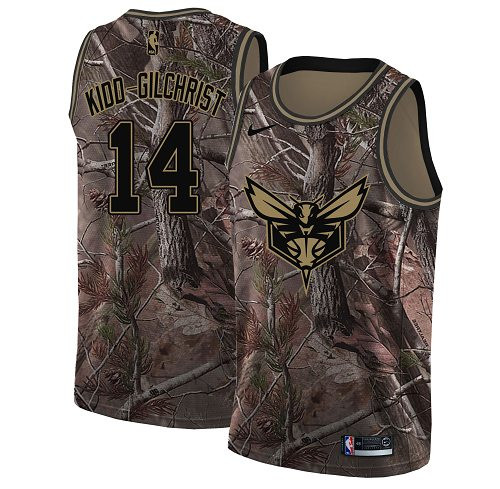 Nike Hornets #14 Michael Kidd-Gilchrist Camo NBA Swingman Realtree Collection Jersey