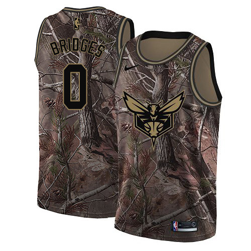 Nike Hornets #0 Miles Bridges Camo NBA Swingman Realtree Collection Jersey
