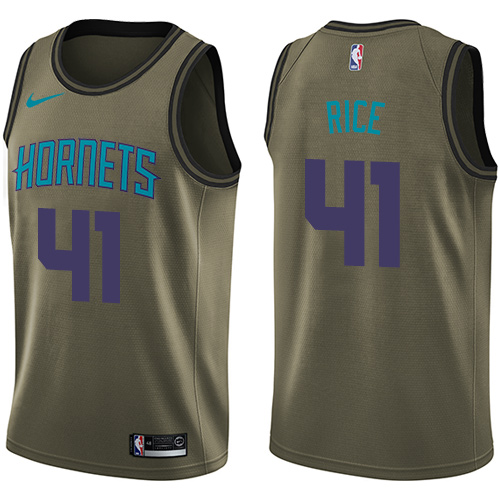 Nike Hornets #41 Glen Rice Green Salute to Service NBA Swingman Jersey Nike Hornets #41 Glen Rice Green Salute to Service NBA Swingman Jersey
