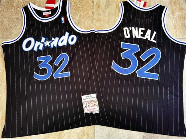 Magic 32 Shaquille O'Neal Black 1994-95 Hardwood Classics Jersey Magic 32 Shaquille O'Neal Black 1994-95 Hardwood Classics Jersey