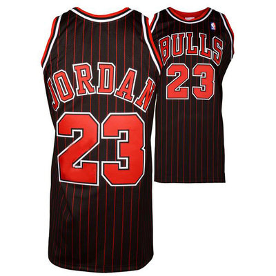 Bulls #23 Michael Jordan Black Strip Stitched Youth NBA Jersey