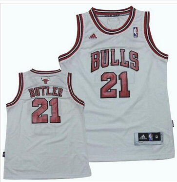Youth NBA Bulls #21 Jimmy Butler White Revolution 30 Stitched Jersey Youth NBA Bulls #21 Jimmy Butler White Revolution 30 Stitched Jersey
