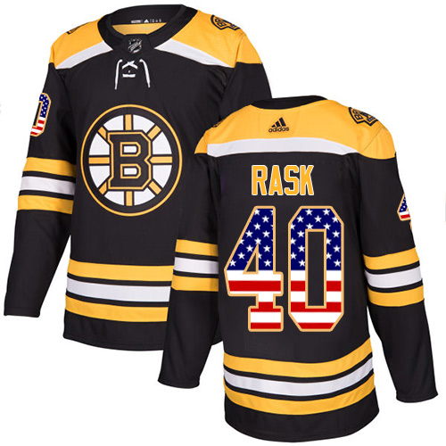 Adidas Bruins #40 Tuukka Rask Black Home Authentic USA Flag Stitched NHL Jersey Adidas Bruins #40 Tuukka Rask Black Home Authentic USA Flag Stitched NHL Jersey