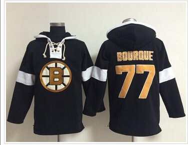Boston Bruins #77 Ray Bourque Black NHL Pullover Hoodie