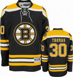 Boston Bruins #30 THOMAS Black Jerseys