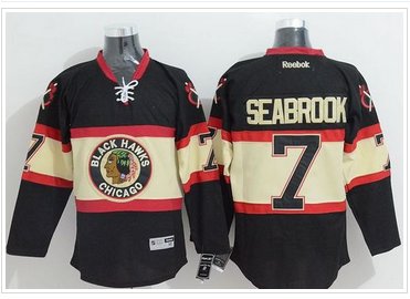 Chicago Blackhawks #7 Brent Seabrook Black New Third Stitched NHL Jersey