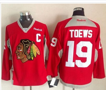 Chicago Blackhawks #19 Jonathan Toews Red Hockey Fights Cancer Stitched NHL Jersey