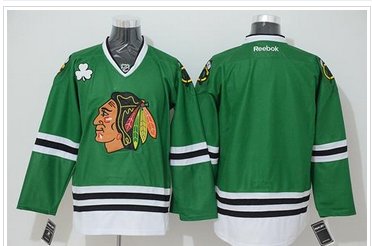Chicago Blackhawks Blank Stitched Green NHL Jersey