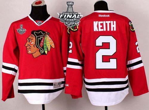 Chicago Blackhawks #2 Duncan Keith Red With Stanley Cup Finals NHL Jersey