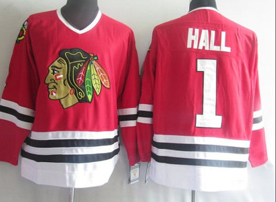 NHL Jerseys Chicago Blackhawks 1# HALL Red【CCM